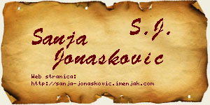 Sanja Jonašković vizit kartica